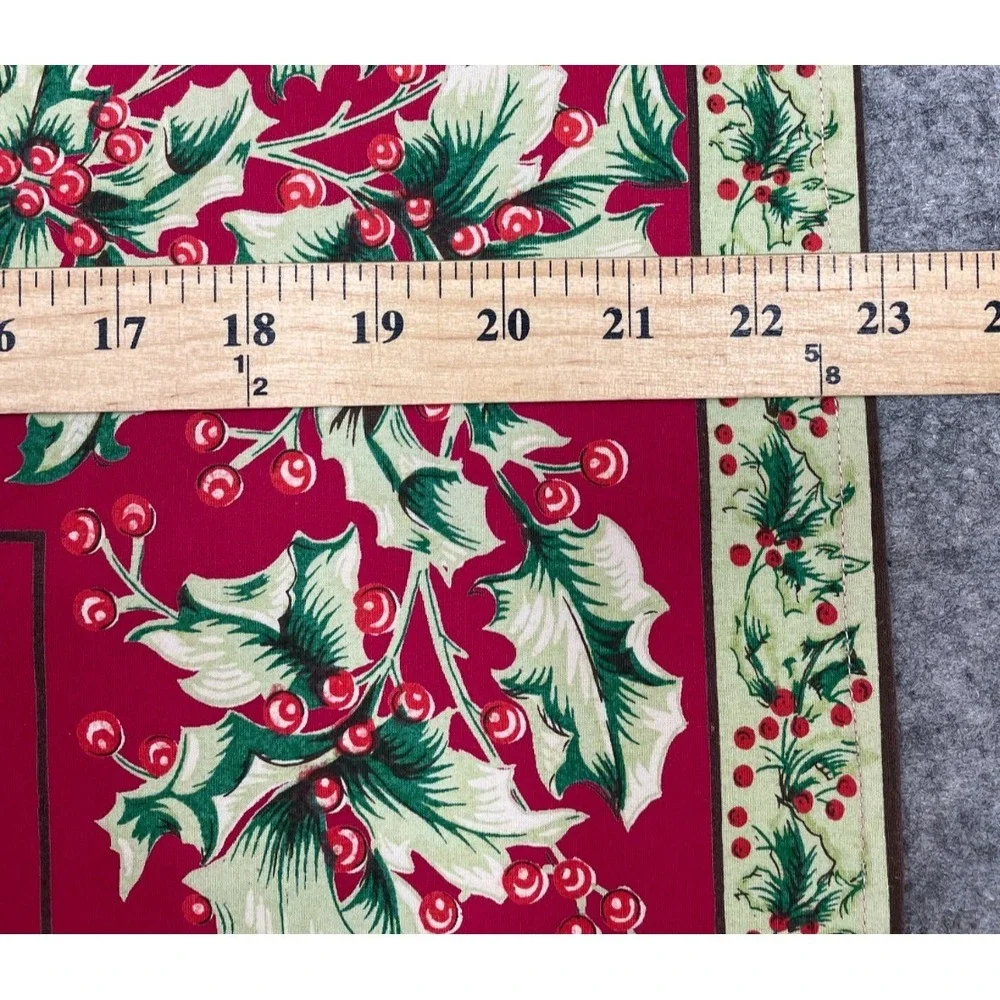 8 Vintage April Cornell Red Holly Berry Napkins 23